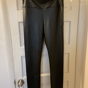 Faux leather high waisted leggings